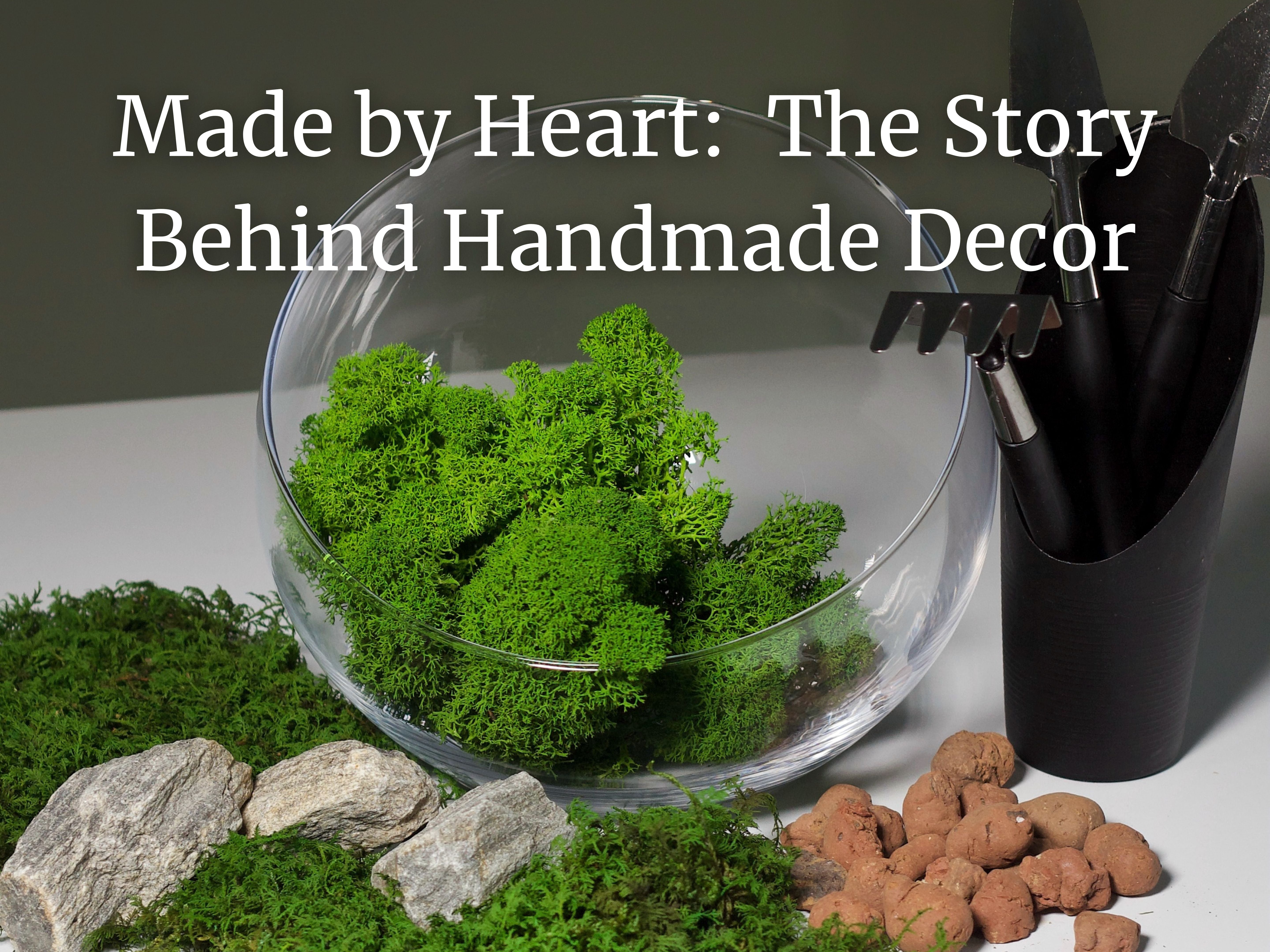 Hands of an artisan creating handmade home decor in warm natural light, symbolizing emotion, craftsmanship, and authenticity.