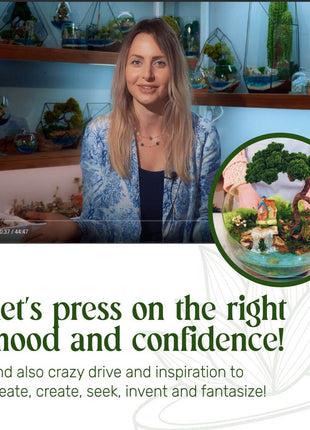 ONLINE COURSE: DIY Terrarium Making — Preserved Moss Art, 45 min Digital Product - MagicGardens
