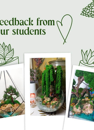 ONLINE COURSE: DIY Terrarium Making — Preserved Moss Art, 45 min Digital Product - MagicGardens