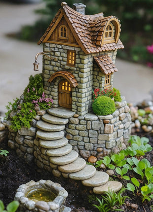Clay Fairy House – Miniature Terrarium Decor