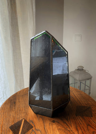 Preserved moss crystal glass terrarium