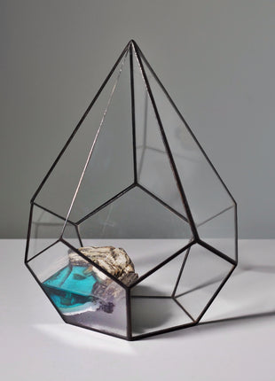 Preserved moss Geometric Terrarium Kit – Complete Moss, Stones & Glass Planter Set, Plant accessories