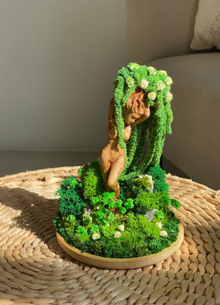 Exclusive Figurine from wood and preserved moss  