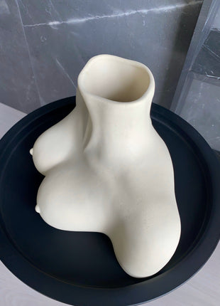 Female Form Nude Breasts Ceramic Vase