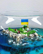 Handmade Snake Island is Ukraine Terrarium — Miniature Moss Landscape in Glass Bowl - MagicGardens