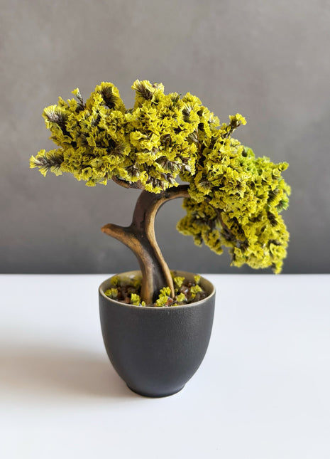 Golden Sun Bonsai Tree | Handmade Yellow Bonsai Decor