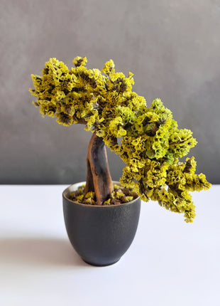 Golden Sun Bonsai Tree | Handmade Yellow Bonsai Decor