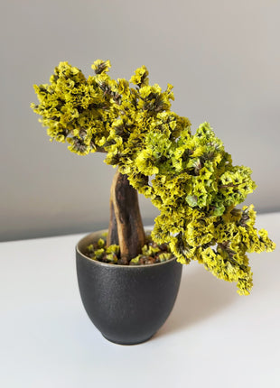 Golden Sun Bonsai Tree | Handmade Yellow Bonsai Decor