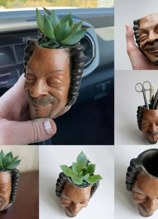 Sculpted Ceramic Planter Pot – Hip-Hop Legend Design