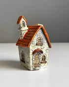Stone Cottage with Orange Roof – Miniature House for Terrariums & Fairy Gardens - MagicGardens