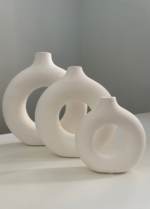 Minimalist White Vase, a perfect blend of modern ceramic artistry and contemporary design