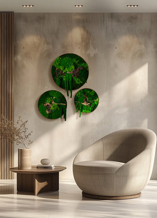 Handcrafted Preserved Moss Pictures, Natural Greenery Decor