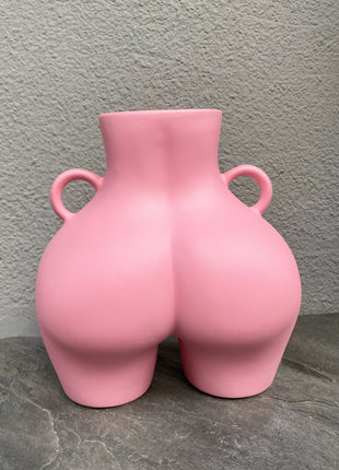 Pink Nude Woman Butt Ceramic Vase - Perfect Body Feminine Form in Your Home Decor