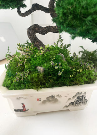 Preserved moss tree
