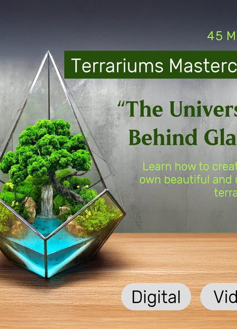 ONLINE COURSE: DIY Terrarium Making — Preserved Moss Art, 45 min Digital Product - MagicGardens