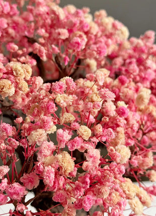 Preserved bonsai tree sakura style made of stabilized plants and flowers