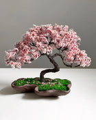 Japanese Sakura-Style Bonsai Tree with Preserved Flowers & Moss