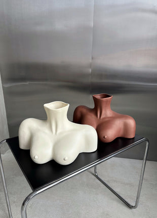 Modern Woman’s Form Vase – Mulatto Bust Sculpture
