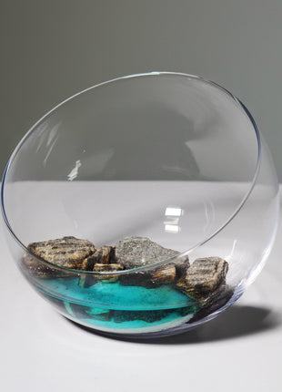 Round Terrarium Kit – DIY, Glass Planter Set, Plant accessories,, Zen garden