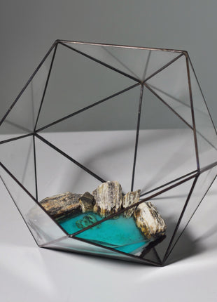 Crystal Geometric Terrarium Kit with Preserved Moss