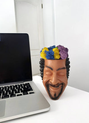 Sculpted Ceramic Planter Pot – Hip-Hop Legend Design