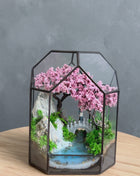 Sakura Crossing - Mini Preserved Moss Terrarium