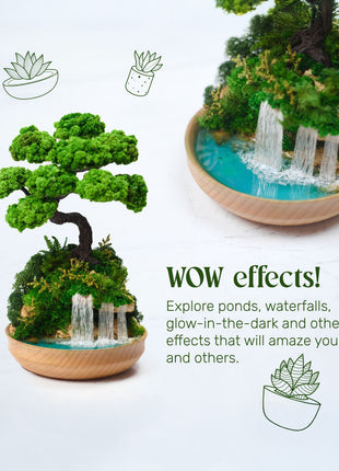 terrarium training create glowing pond waterfall epoxy resin effects with preserved moss